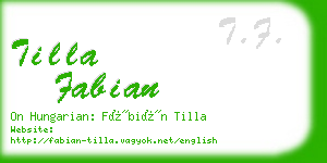 tilla fabian business card
